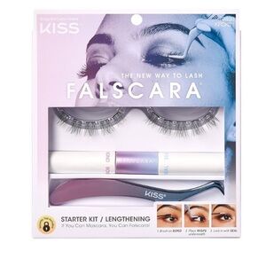 Kiss Falscara Lash Kit with Pink and White Applicator